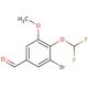 3-bromo-4-(difluoromethoxy)-5-methoxybenzaldehyde - chemical structure image