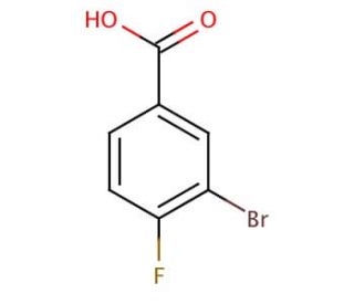 3-Bromo-4-fluorobenzoic acid (CAS 1007-16-5) - chemical structure image
