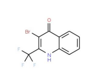 3-Bromo-4-hydroxy-2-trifluoromethylquinoline (CAS 59108-47-3) - chemical structure image