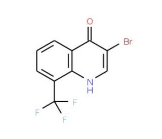3-Bromo-4-hydroxy-8-trifluoromethylquinoline (CAS 854778-26-0) - chemical structure image