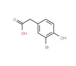 3-Bromo-4-hydroxyphenylacetic acid (CAS 38692-80-7) - chemical structure image