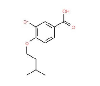 3-Bromo-4-(isopentyloxy)benzoic acid (CAS 881596-09-4) - chemical structure image
