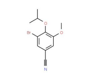 3-Bromo-4-isopropoxy-5-methoxybenzonitrile (CAS 515848-62-1) - chemical structure image