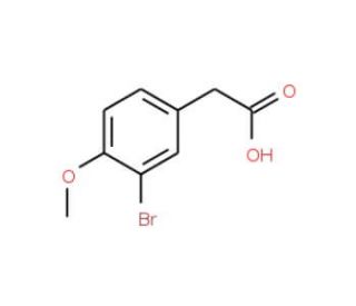 3-Bromo-4-methoxyphenylacetic acid (CAS 774-81-2) - chemical structure image