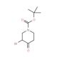 3-Bromo-4-oxo-piperidine-1-carboxylic acid tert-butyl ester (CAS 188869-05-8) - chemical structure image