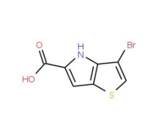 3-Bromo-4H-thieno[3,2-b]pyrrole-5-carboxylic acid (CAS 332099-36-2) - chemical structure image