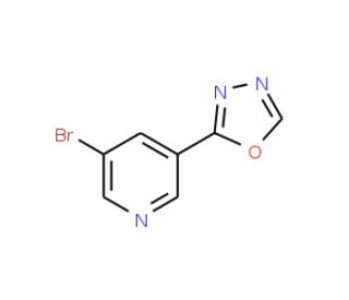 3-Bromo-5-(1,3,4-oxadiazol-2-yl)pyridine - chemical structure image