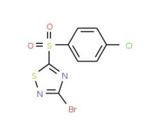 3-Bromo-5-(4-chlorophenylsulfonyl)-1,2,4-thiadiazole - chemical structure image