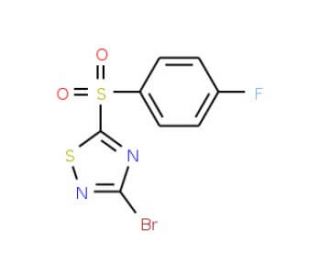 3-Bromo-5-(4-fluorophenylsulfonyl)-1,2,4-thiadiazole - chemical structure image