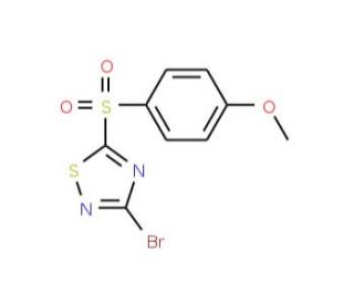 3-Bromo-5-(4-methoxyphenylsulfonyl)-1,2,4-thiadiazole - chemical structure image