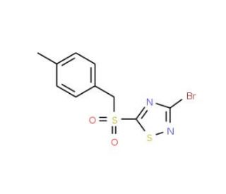 3-Bromo-5-(4-methylbenzylsulfonyl)-1,2,4-thiadiazole (CAS 494763-25-6) - chemical structure image