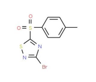 3-Bromo-5-(4-methylphenylsulfonyl)-1,2,4-thiadiazole - chemical structure image