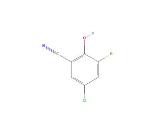 3-Bromo-5-chloro-2-hydroxybenzonitrile (CAS 938117-34-1) - chemical structure image