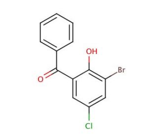 3-Bromo-5-chloro-2-hydroxybenzophenone (CAS 85346-47-0) - chemical structure image