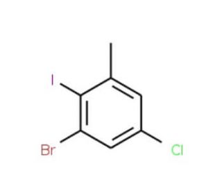 3-Bromo-5-chloro-2-iodotoluene (CAS 933671-80-8) - chemical structure image