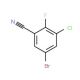 3-Bromo-5-chloro-6-fluorobenzonitrile (CAS 1000577­-76­-3) - chemical structure image