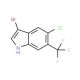 3-Bromo-5-chloro-6-(trifluoromethyl)-1H-indole - chemical structure image