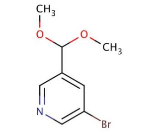 3-Bromo-5-(dimethoxymethyl)pyridine (CAS 163163-79-9) - chemical structure image
