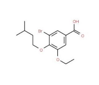 3-bromo-5-ethoxy-4-(3-methylbutoxy)benzoic acid - chemical structure image