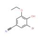 3-Bromo-5-ethoxy-4-hydroxybenzonitrile (CAS 330462-57-2) - chemical structure image