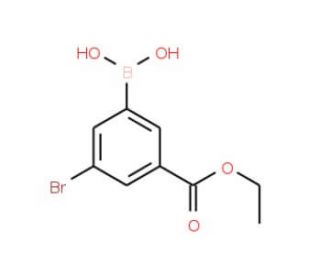 3-Bromo-5-(ethoxycarbonyl)benzeneboronic acid (CAS 913835-88-8) - chemical structure image
