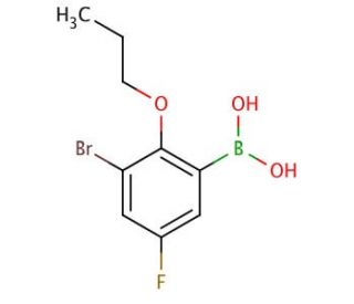 3-Bromo-5-fluoro-2-propoxyphenylboronic acid (CAS 868272-84-8) - chemical structure image