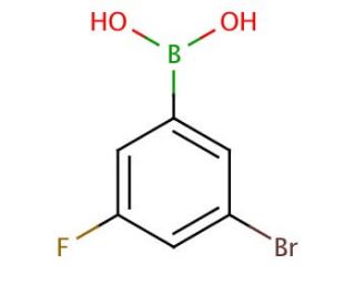 3-Bromo-5-fluorophenylboronic acid (CAS 849062-37-9) - chemical structure image