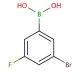 3-Bromo-5-fluorophenylboronic acid (CAS 849062-37-9) - chemical structure image