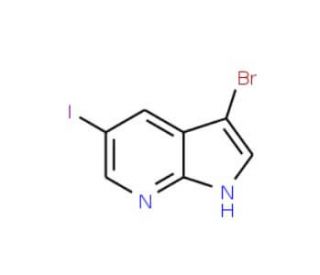 3-Bromo-5-iodo-1H-pyrrolo[2,3-b]pyridine (CAS 900514-06-9) - chemical structure image