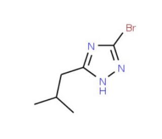3-bromo-5-isobutyl-1H-1,2,4-triazole (CAS 141831-73-4) - chemical structure image