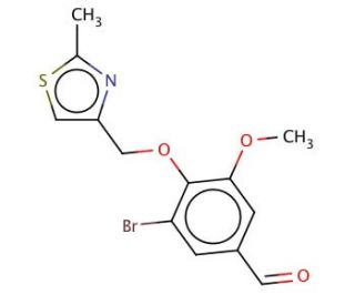 3-bromo-5-methoxy-4-[(2-methyl-1,3-thiazol-4-yl)methoxy]benzaldehyde - chemical structure image