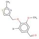 3-bromo-5-methoxy-4-[(2-methyl-1,3-thiazol-4-yl)methoxy]benzaldehyde - chemical structure image