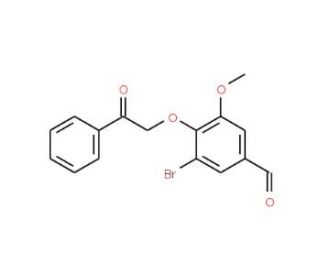 3-Bromo-5-methoxy-4-(2-oxo-2-phenylethoxy)-benzaldehyde - chemical structure image