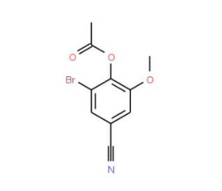 3-Bromo-5-methoxy-4-acetoxybenzonitrile (CAS 515847-71-9) - chemical structure image