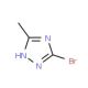 3-bromo-5-methyl-1H-1,2,4-triazole (CAS 26557-90-4) - chemical structure image