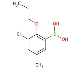 3-Bromo-5-methyl-2-propoxyphenylboronic acid (CAS 870718-02-8) - chemical structure image