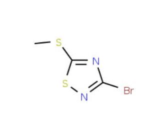3-Bromo-5-methylthio-1,2,4-thiadiazole (CAS 36955-33-6) - chemical structure image