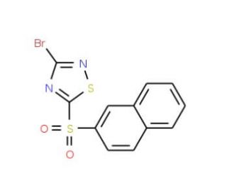 3-Bromo-5-(naphthalen-2-ylsulfonyl)-1,2,4-thiadiazole - chemical structure image