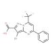 3-Bromo-5-phenyl-7-(trifluoromethyl)pyrazolo-[1,5-a]pyrimidine-2-carboxylic acid - chemical structure image
