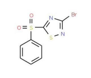 3-Bromo-5-(phenylsulfonyl)-1,2,4-thiadiazole - chemical structure image