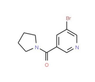 3-Bromo-5-(pyrrolidinocarbonyl)pyridine (CAS 1090388-79-6) - chemical structure image
