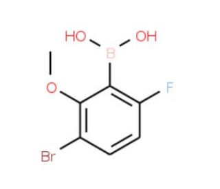 3-Bromo-6-fluoro-2-methoxyphenylboronic acid (CAS 957120-30-8) - chemical structure image