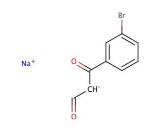3-Bromo-&beta;-oxo-benzenepropanal Sodium Salt (CAS 933054-29-6) - chemical structure image