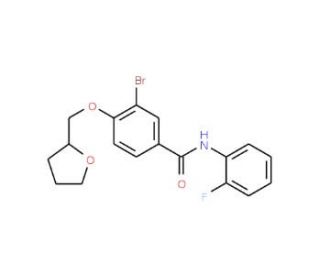 3-Bromo-N-(2-fluorophenyl)-4-(tetrahydro-2-furanylmethoxy)benzamide - chemical structure image