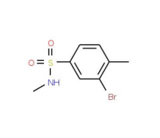 3-Bromo-N,4-dimethylbenzenesulfonamide (CAS 941294-51-5) - chemical structure image