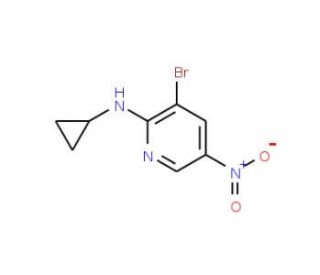 3-Bromo-N-cyclopropyl-5-nitropyridin-2-amine (CAS 1065074-85-2) - chemical structure image
