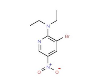 3-Bromo-N,N-diethyl-5-nitropyridin-2-amine (CAS 1065074-82-9) - chemical structure image