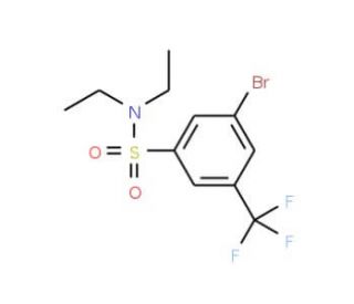 3-Bromo-N,N-diethyl-5-(trifluoromethyl)benzenesulphonamide (CAS 951885-25-9) - chemical structure image