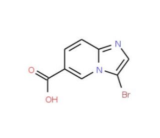 3-Bromoimidazo[1,2-a]pyridine-6-carboxylic acid (CAS 886362-00-1) - chemical structure image