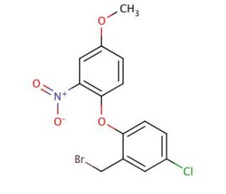 3-Bromomethyl-1-chloro-4-(4-methoxy-2-nitrophenoxy)benzene - chemical structure image